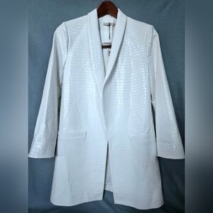 Alice + Olivia Textured White Blazer